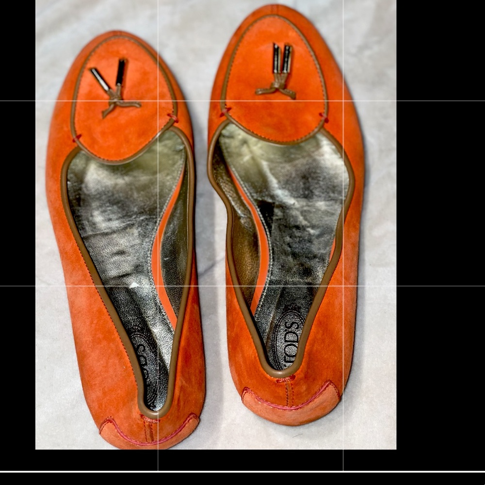 Tod’s citrus suede loafers